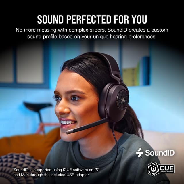 Corsair HS65 surround gaming headset (sort)