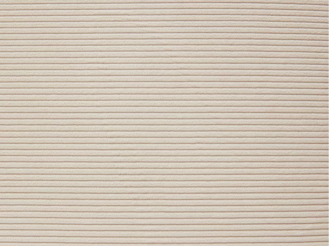 Grand canapé d'angle gauche et pouf en velours côtelé beige BORORE de Pascal Morabito