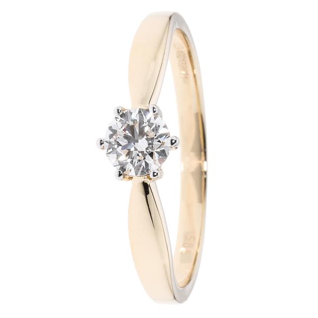 Brillant-Ring, 0,50 ct., SI, Top Wesselton, Gold 585