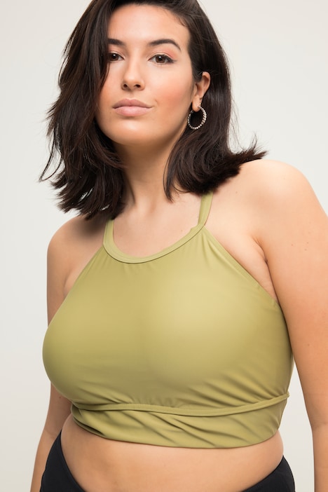 Bikini-Top, Softcups, hoch geschlossen, Spaghettiträger