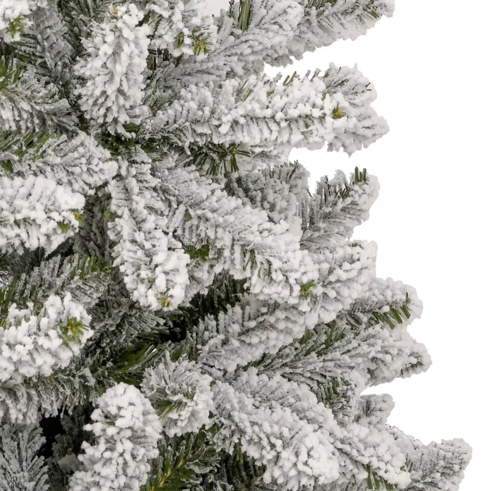 vidaXL - Kunstkerstboom met LED's en wit/grijs kerstballen 150 cm - Groen - PVC