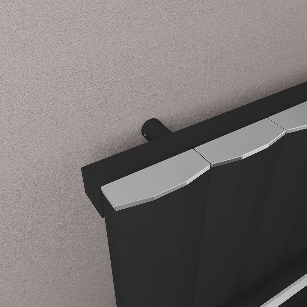 Eastbrook Derwent elektrische paneelradiator 50x180cm 1000W zwart mat