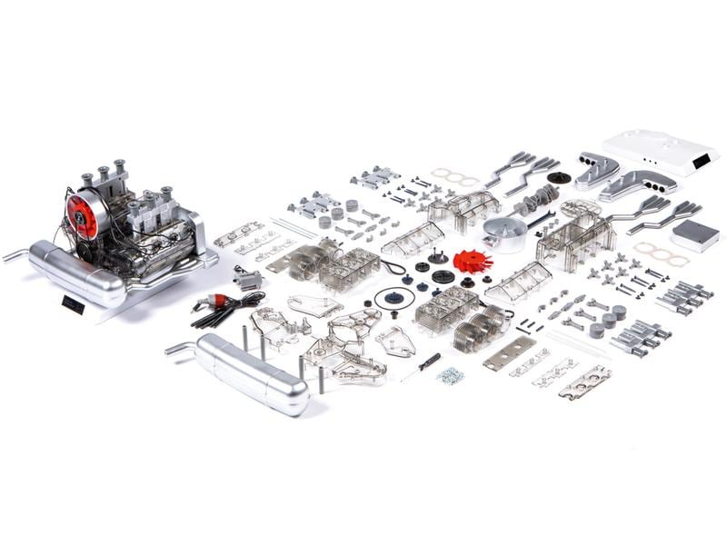 Franzis Bausatz Porsche 911 Boxermotor 1:4, Deutsch/Englisc Bauen Sie Ihr eigenes klassisches luftgekühltes 6-Zylinder-Motormodell