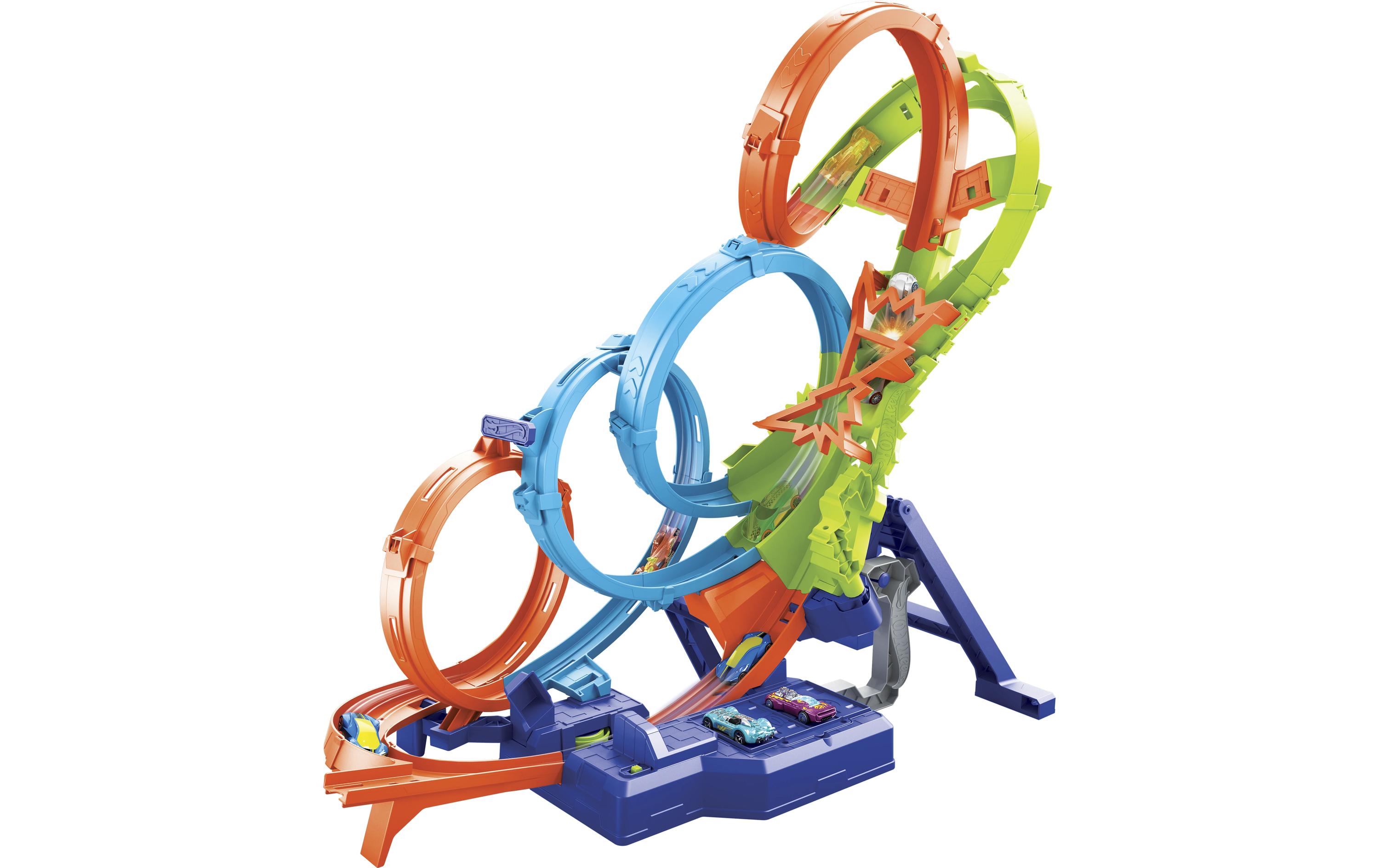 Action 4 Loopings Crash4-Loopings Crash Gefahr Trackset