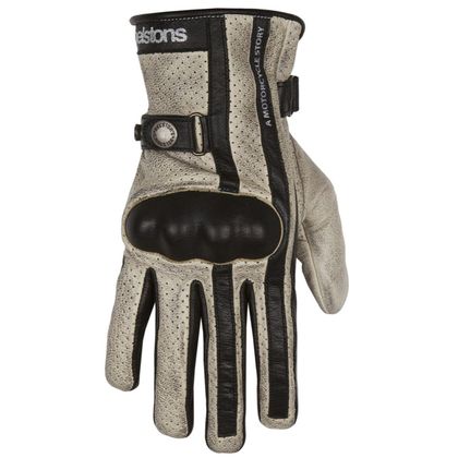 Gants Helstons EAGLE CUIR SOFT - Beige / Noir