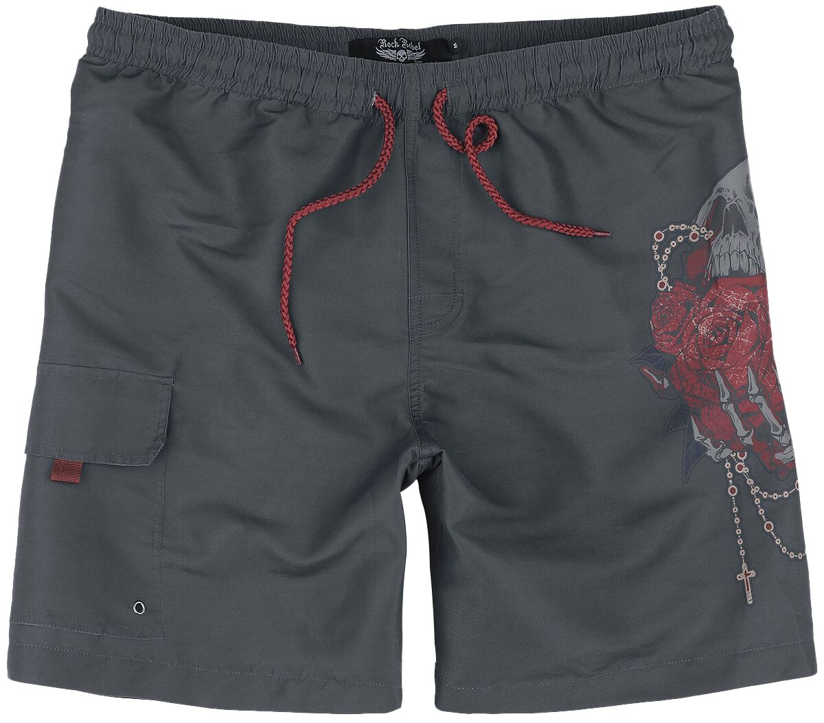 Swim Shorts With Roses | Rock Rebel by EMP Short de bain