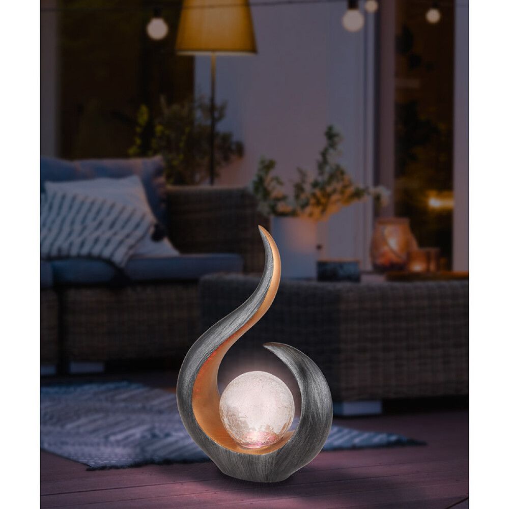 SOLCELLELAMPE GLOBO GLASSKULE FARGESKIFTENDE