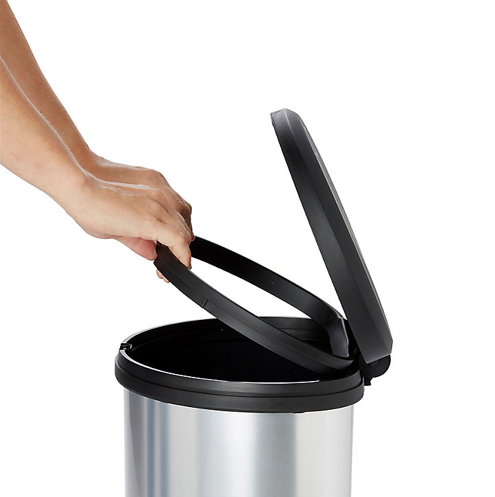Poubelle Touch effet métallique 40 L Amphora