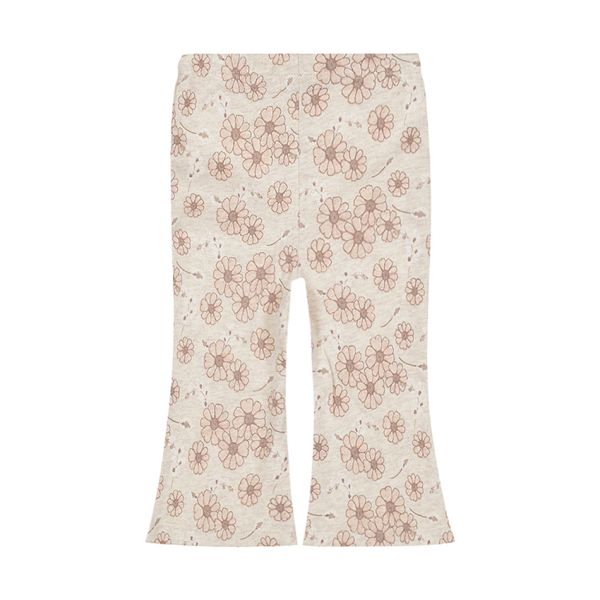 Dirkje Flared Legging – Flower – Maat 68 – Offwhite