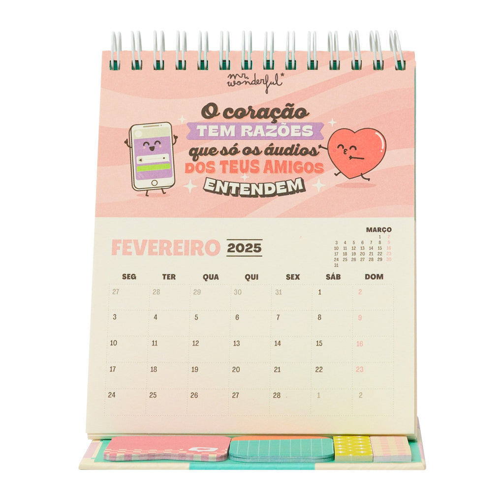 Calendário Mesa 2025 - Vamos Lá