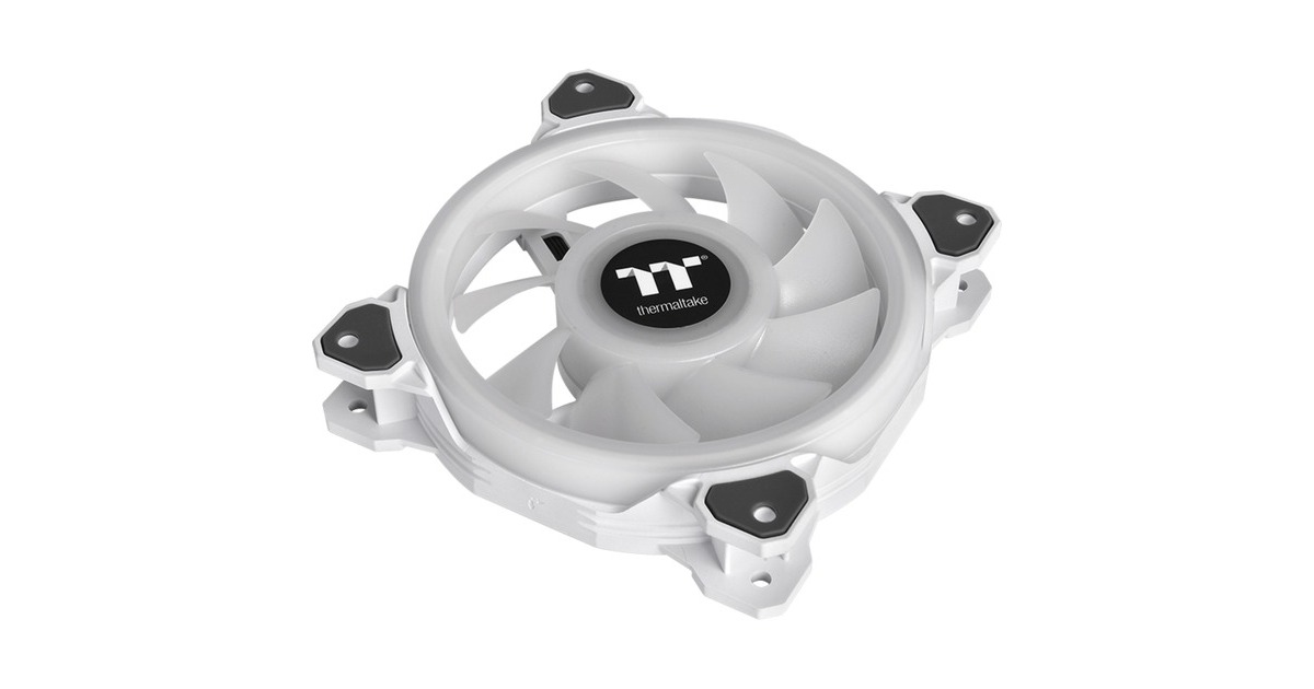 ThermaltakeRiing Quad 14 RGB Radiator Fan TT Premium Edition Single Fan Pack case fan  (Wit, 140 x 140 x 25 mm)
