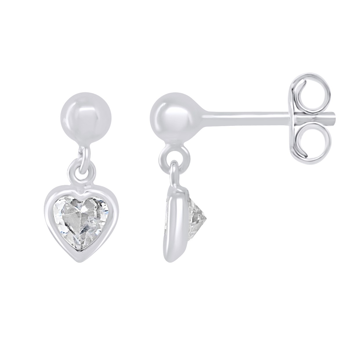 Boucles d'Oreilles COEUR - Argent 925