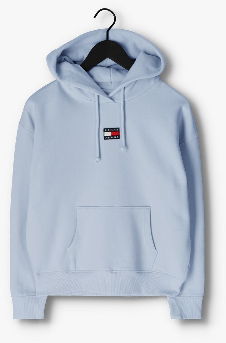 TOMMY JEANS lichtblauwe tommy jeans sweater tjw tommy center badge hoodie