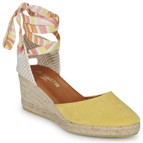 JB Martin - VISALIA - VELOURS JAUNE / LACETS BONBON
