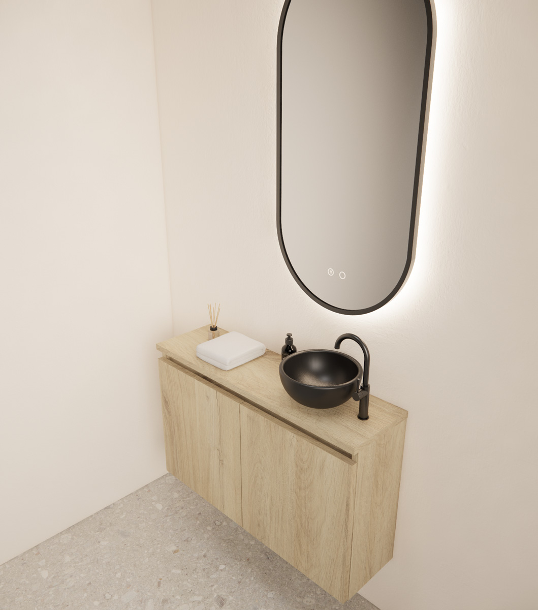 Gliss Design Echo toiletmeubel 80cm artisan eiken