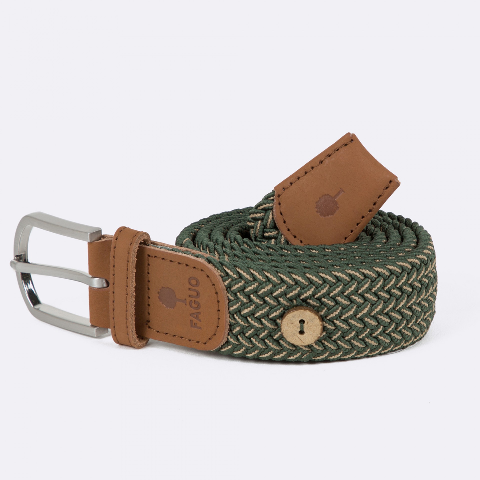 Ceinture kaki & beige kaki & beige - modèle Belt
