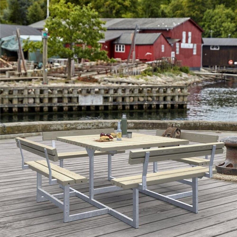 BENKESETT PLUSMED RYGGSTØTTE TRYKKIMPREGNERT 200X76CM