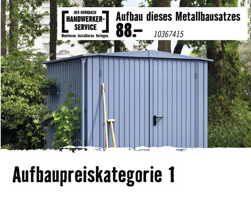 Zijdak voor Biohort tuinhuis Europa 2/3/4A 150 x 156 cm zilver-metallic