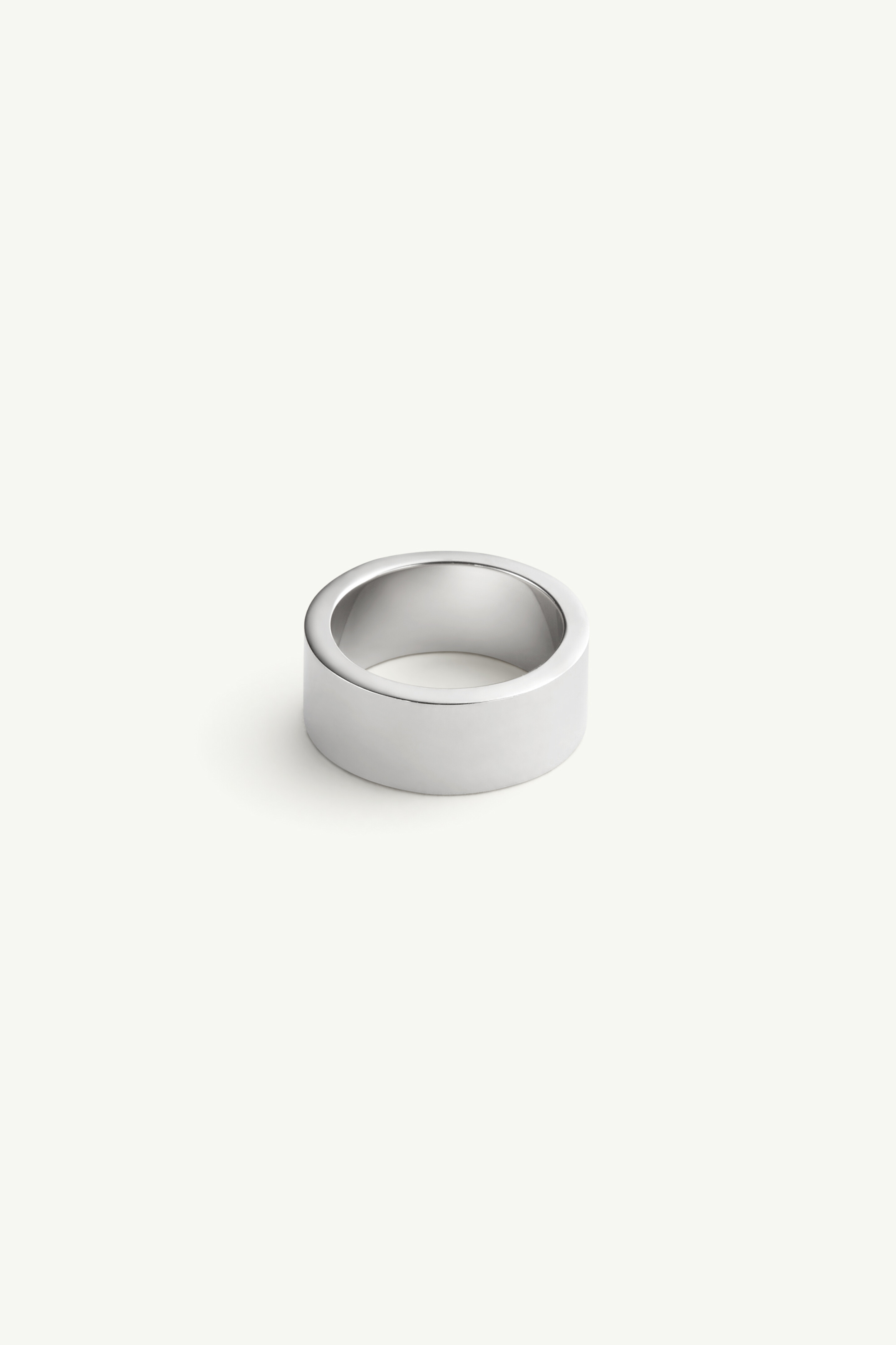 Bague Numeric minimal signature pour femme | MM6 Polished palladio
