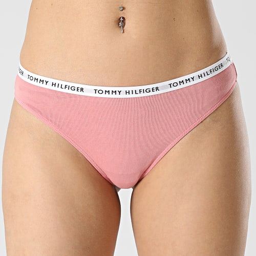 Lot De 3 Strings Femme 2828 Noir Rose Marron