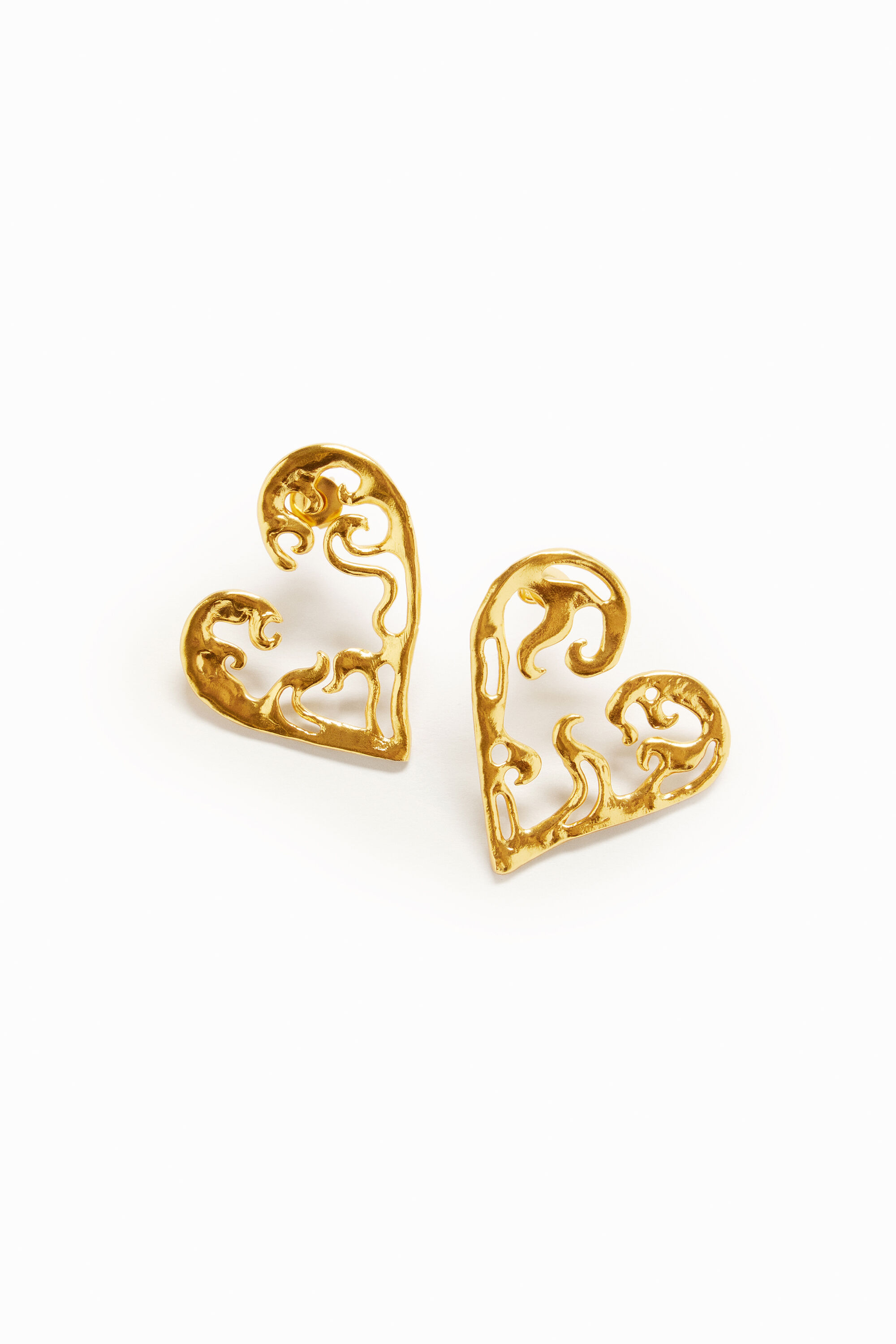Boucles d'oreilles cœur plaquées or Zalio