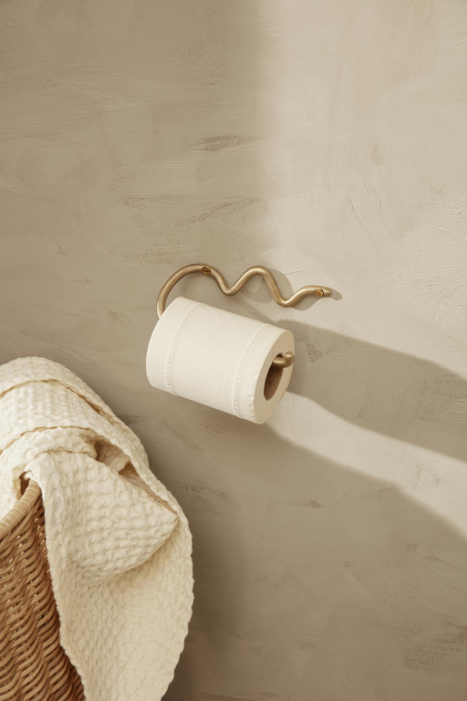 Ferm Living Curvature toiletrolhouder messing
