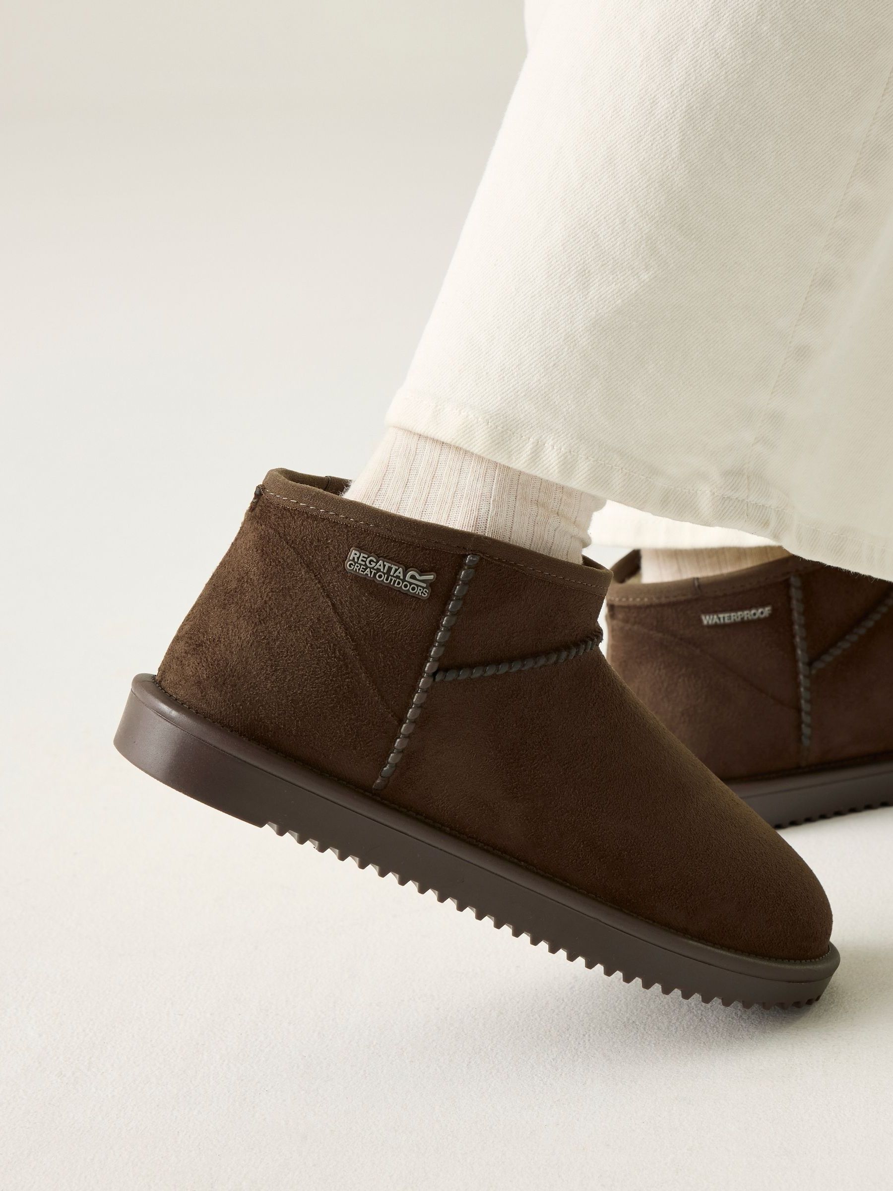 Beige - Regatta Adult Risley Short Cosy Lined Waterproof Boots