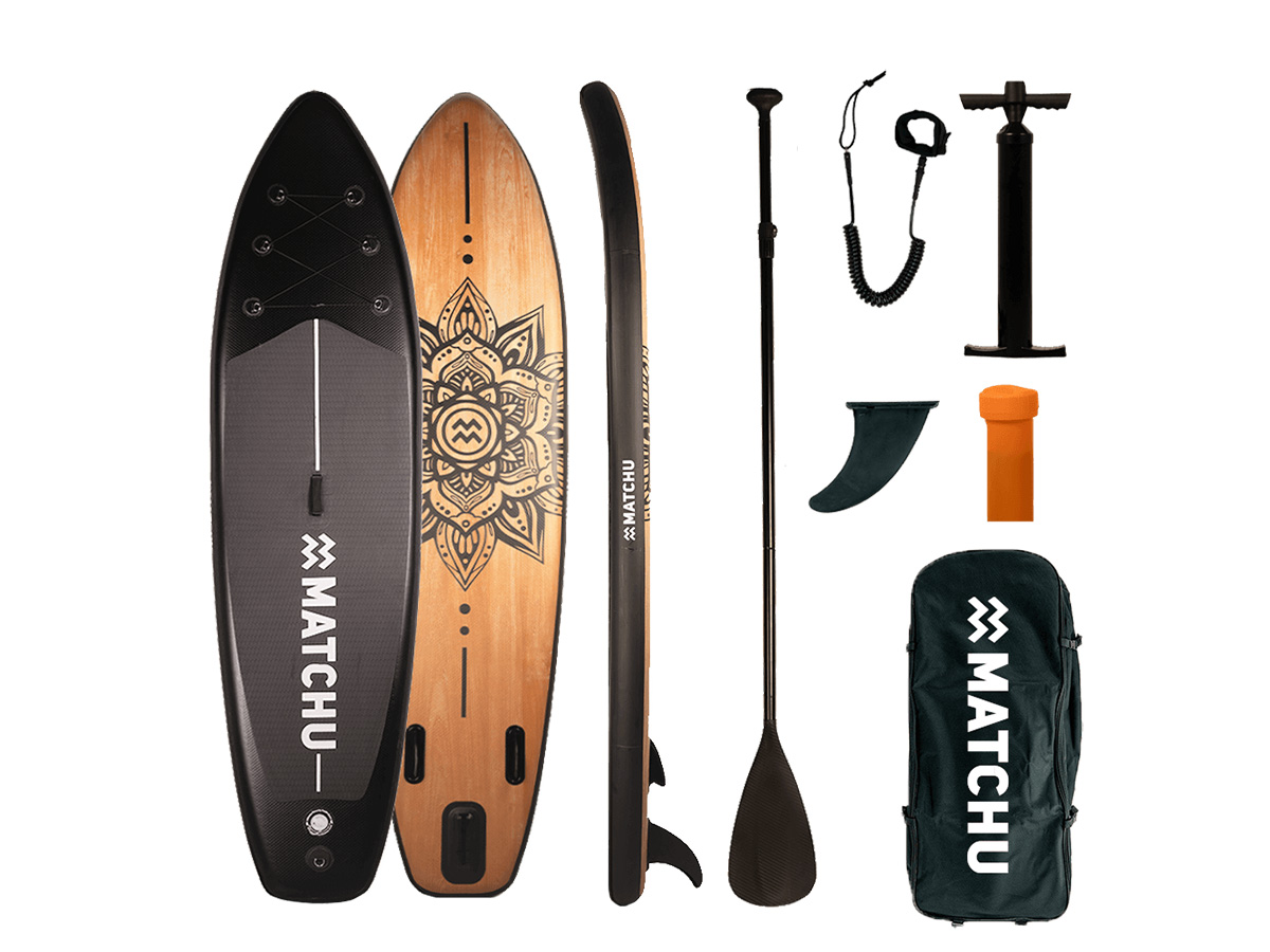 Matchu Opblaasbaar Sup Board - hout mandala