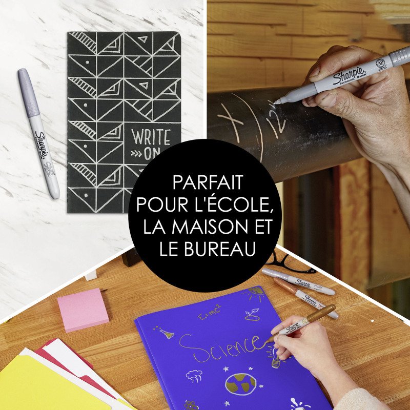 Marqueur permanent Sharpie pointe ogive fine de 1,5 à 3 mm
