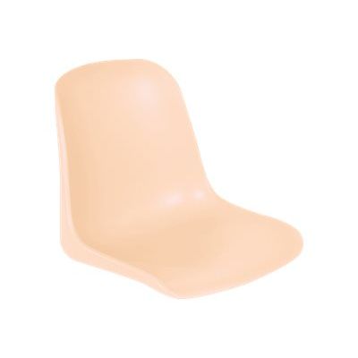 Chaise CHARLOTTE - pieds noirs avec accroches - coque M1 (non feu) - beige