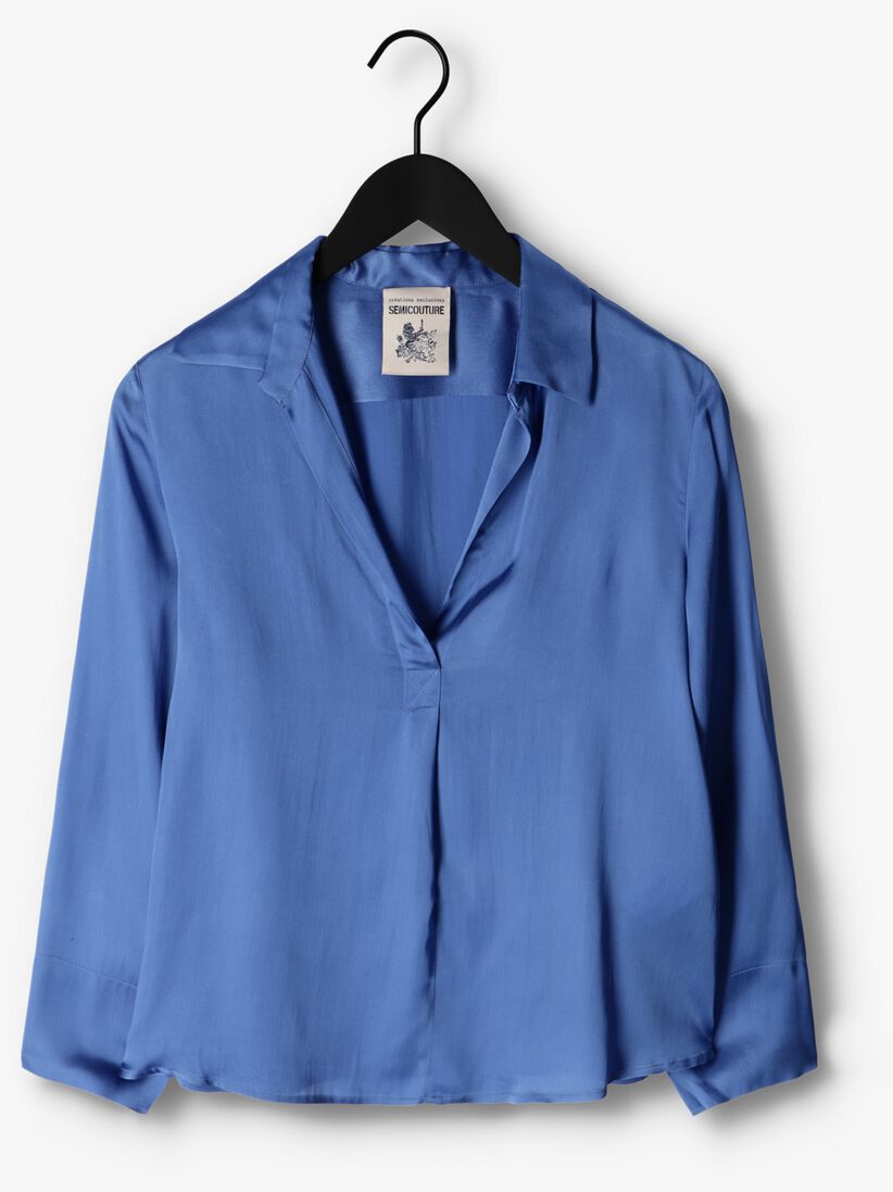 SEMICOUTURE blauwe semicouture blouse timotha