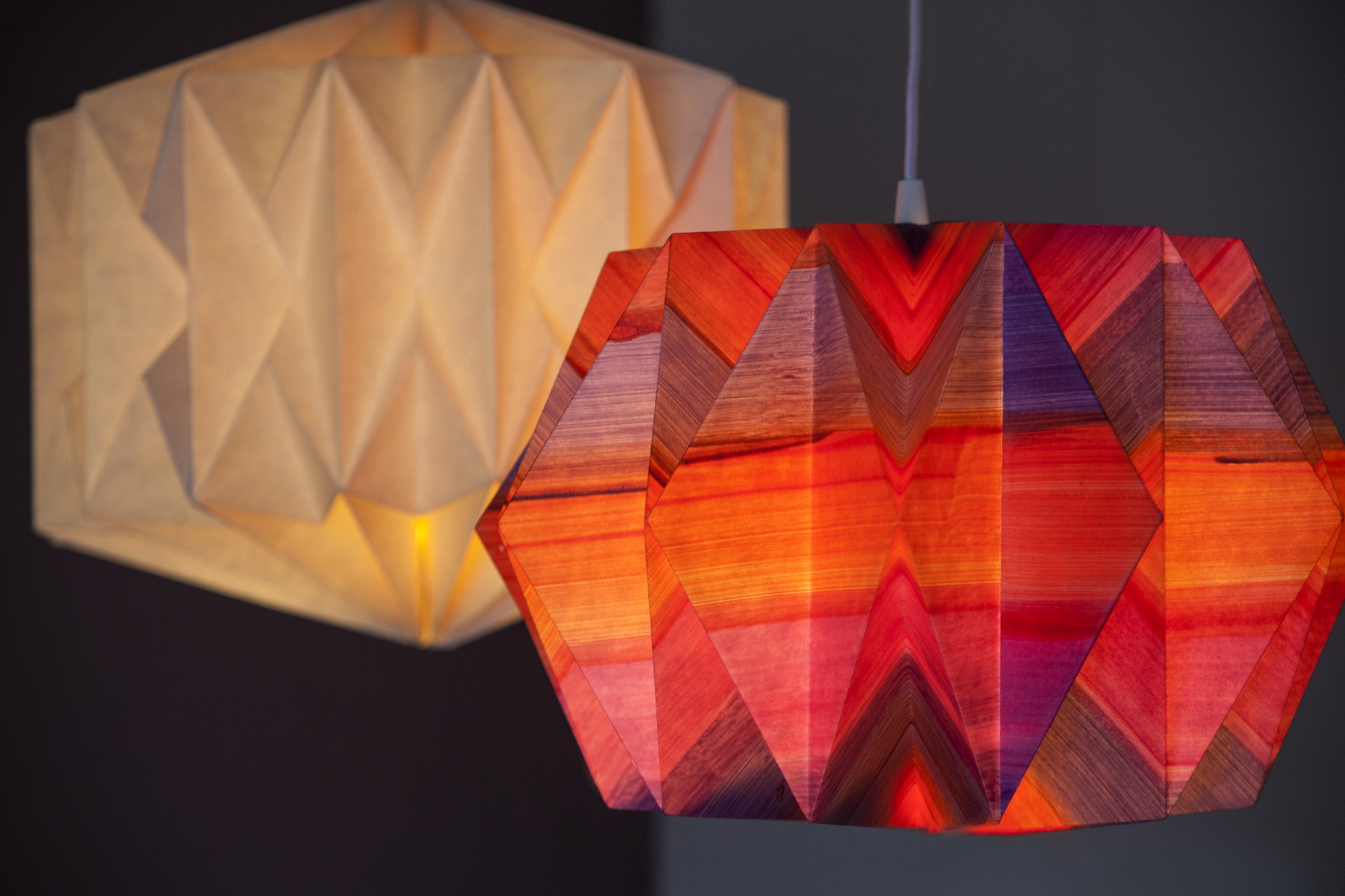 Papierlampe 'Origa', weiß, Ø 34 cm, H 31 cm von fischer's lagerhaus