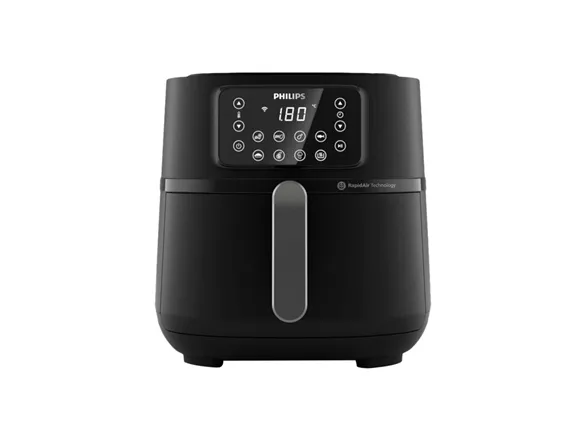Philips Series 5000 Connected HD9285 XXL - Varmluftsrister - 7.2 liter - 2 kW - mørk sølv/sort