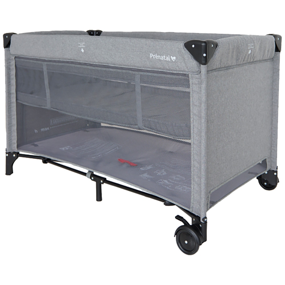 Prénatal campingbed Sinne Grey Melee Dark