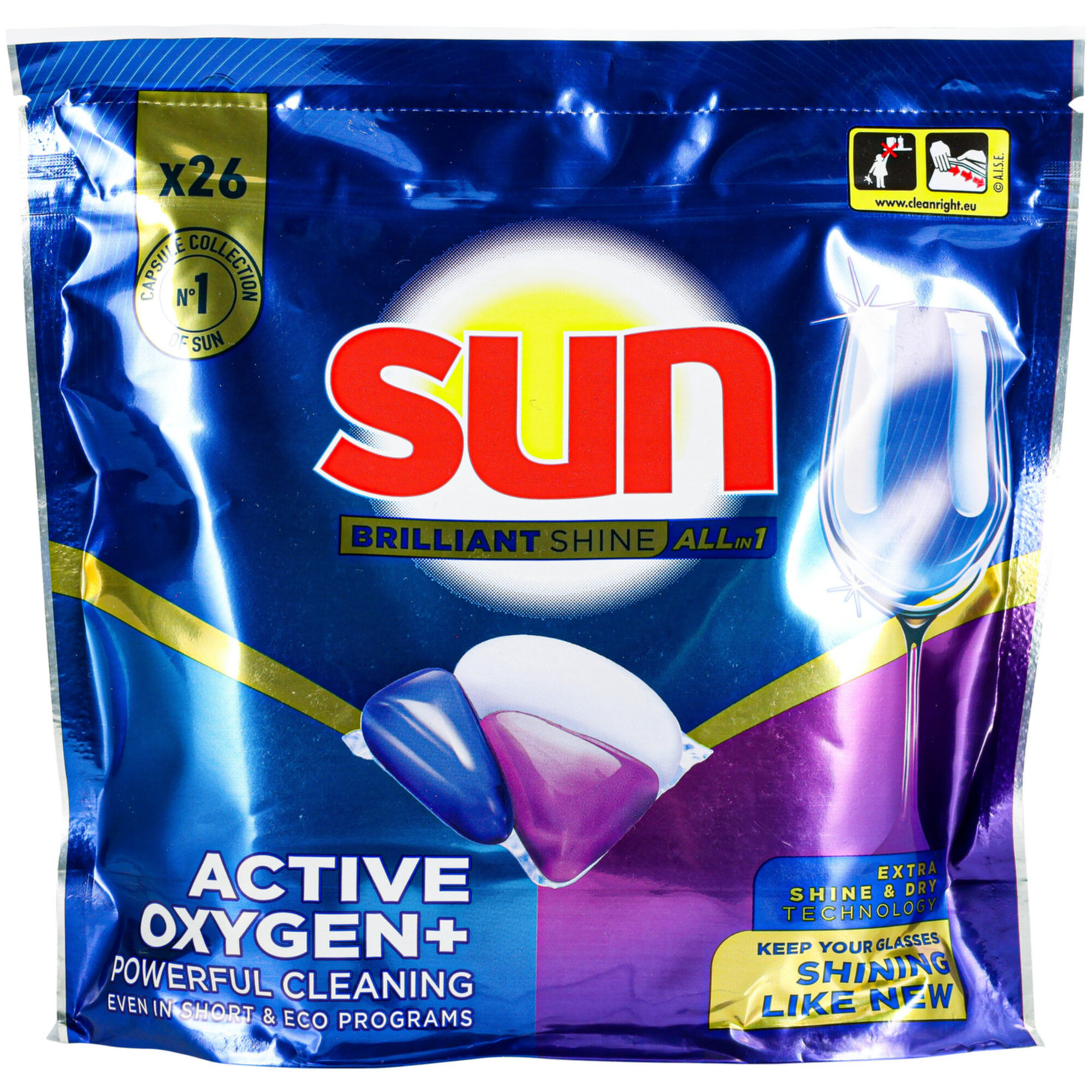 Sun Brilliant Shine All-in-1 Geschirrspül-Caps 26x