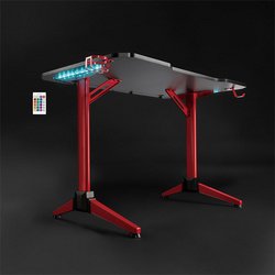 Bureau de gaming avec éclairage RVB