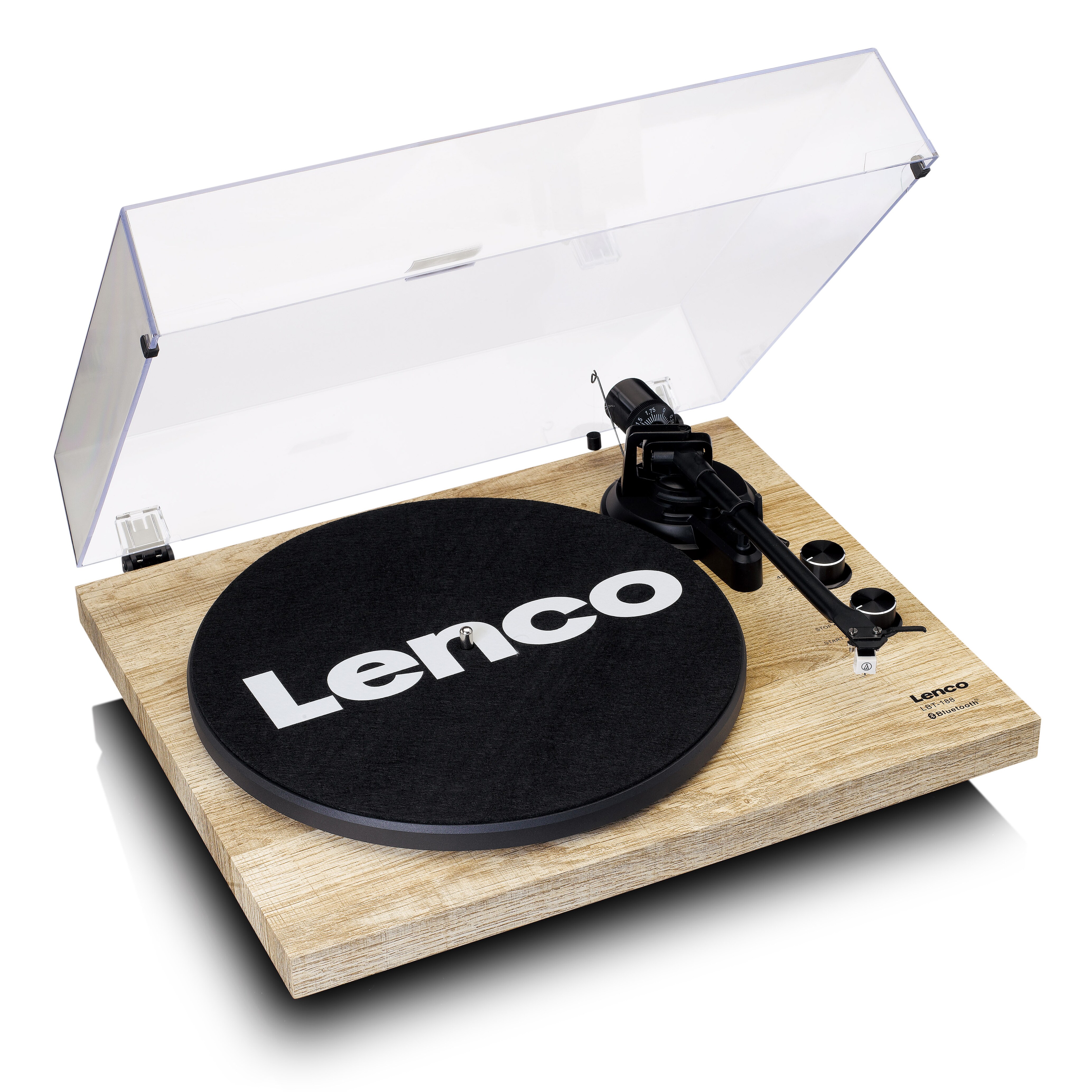 Lenco LBT-188PI - Plattenspieler mit Riemenantrieb und Bluetooth - Anti-Skating - Holz