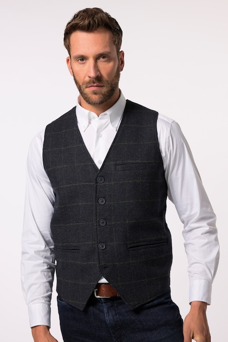 JP 1880 Weste, Karo, Strickrücken, bis 7 XL
