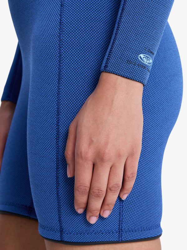 2/2mm Elite Xtra Stretch Springsuit manches longues front zip Bleu Femme