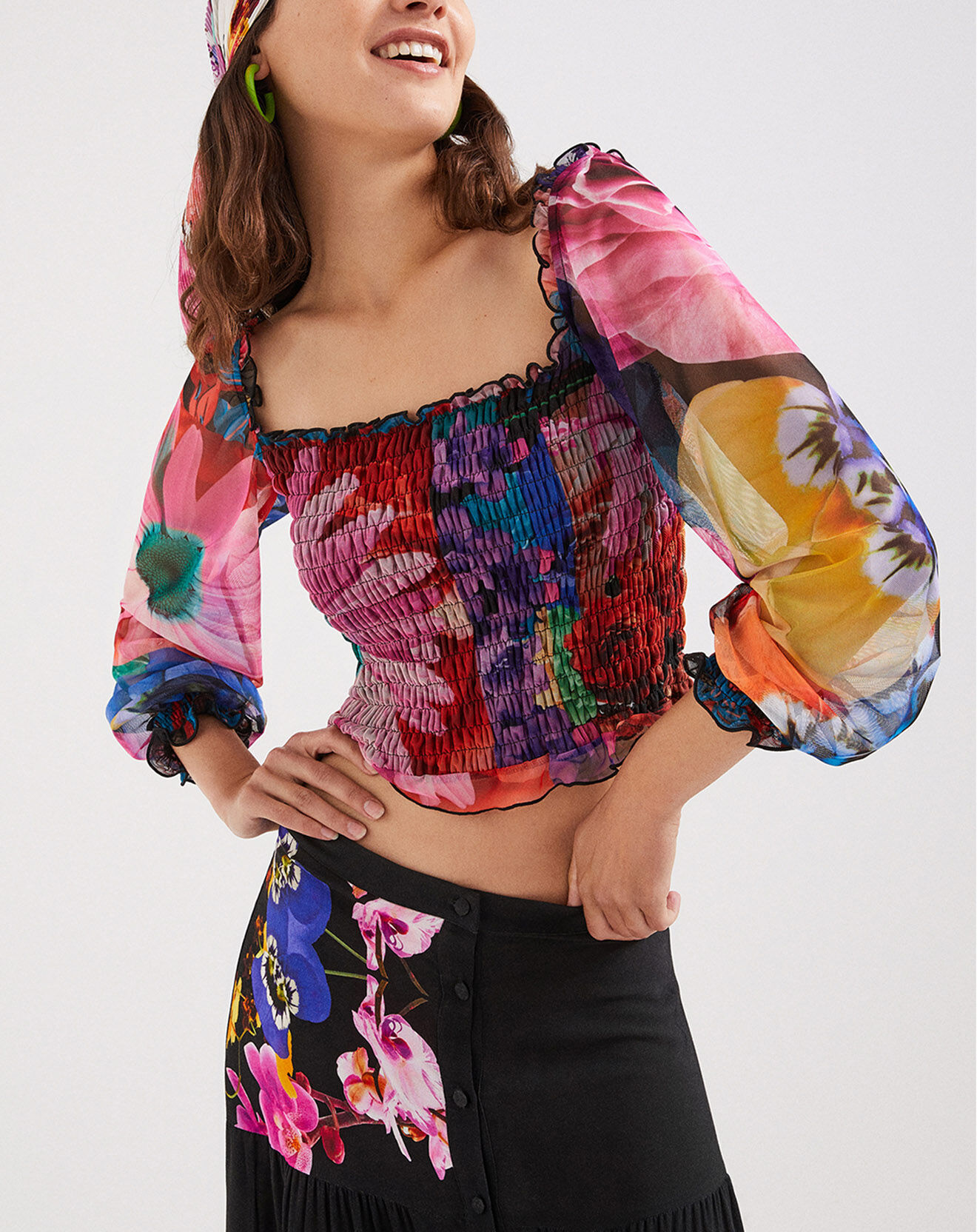 Desigual Blouse Line multicolore