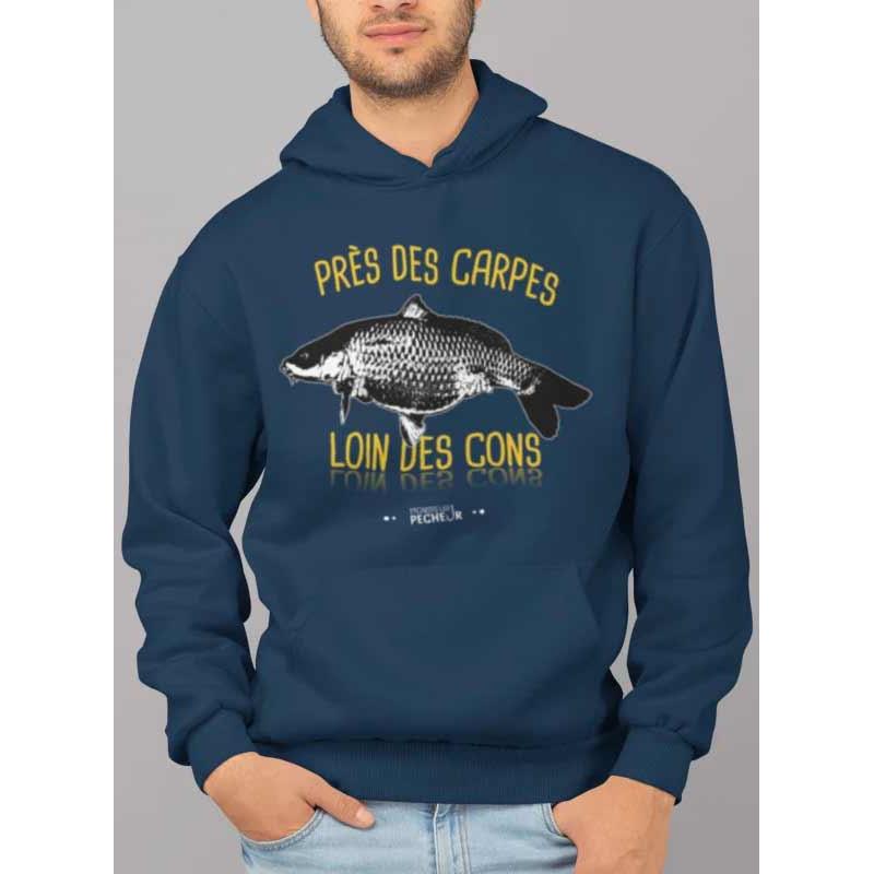 Sweat Homme Monsieur Pêcheur Près Des Carpes, Loins Des Cons - New French Navy