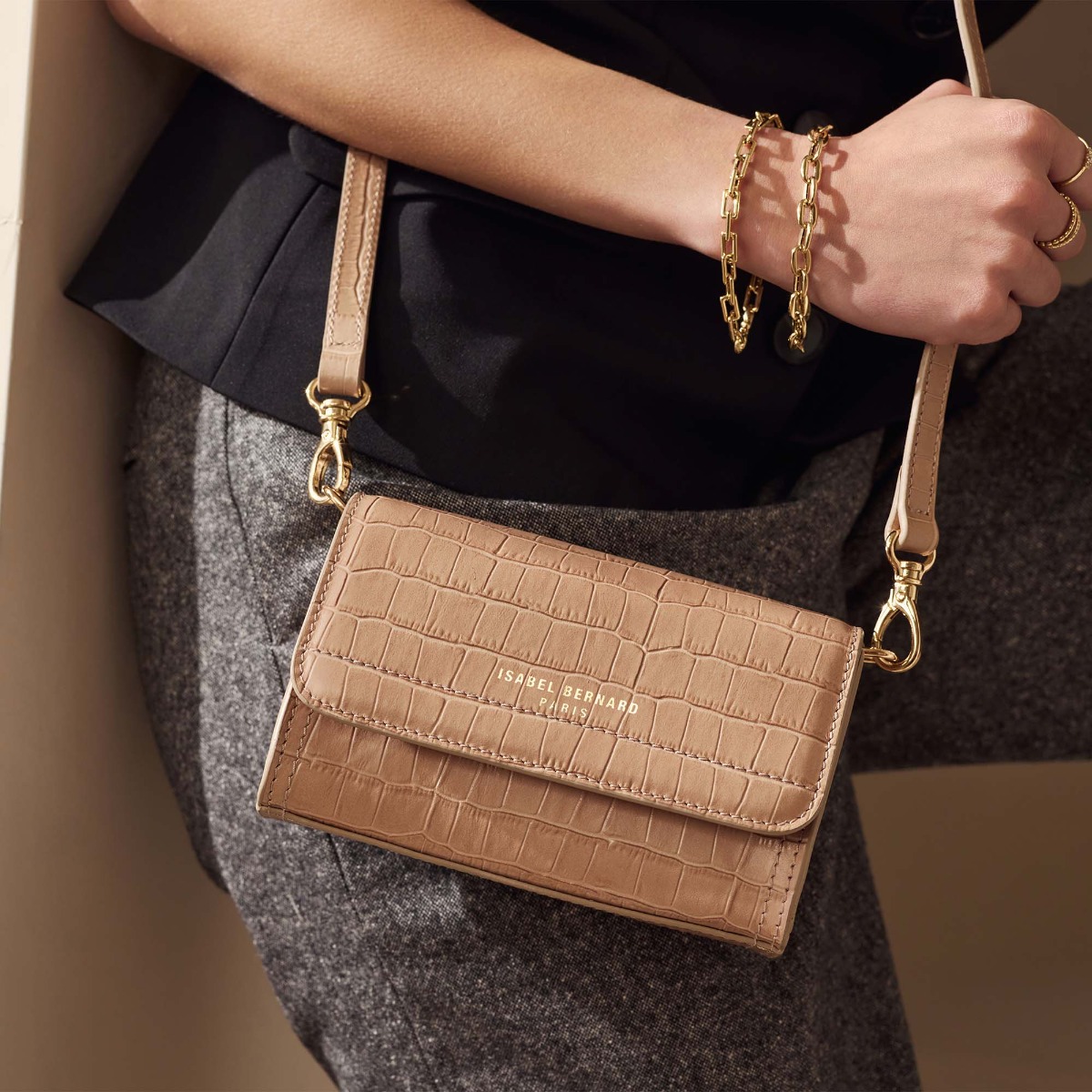 crossbody tas Isabel Bernard Isabel Bernard Beige