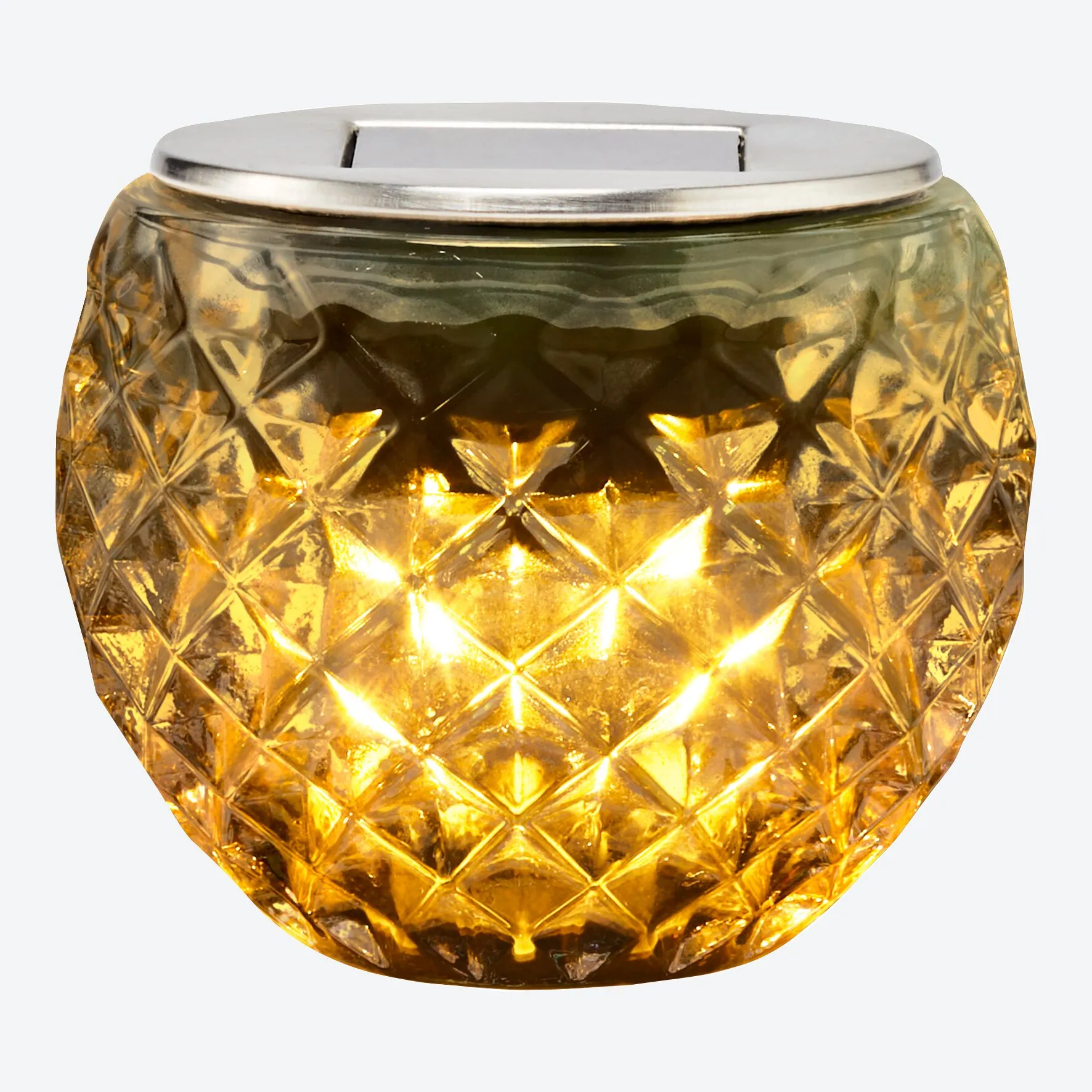 Solar-Tischlicht mit schöner Struktur, ca. 8cm