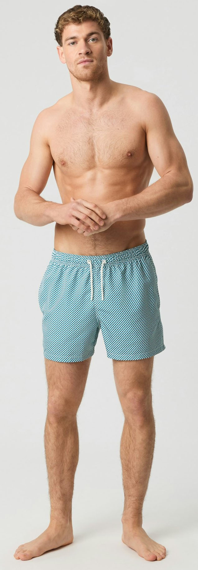 Borg Print Swim Shorts Herre BB Candy Stripe 2