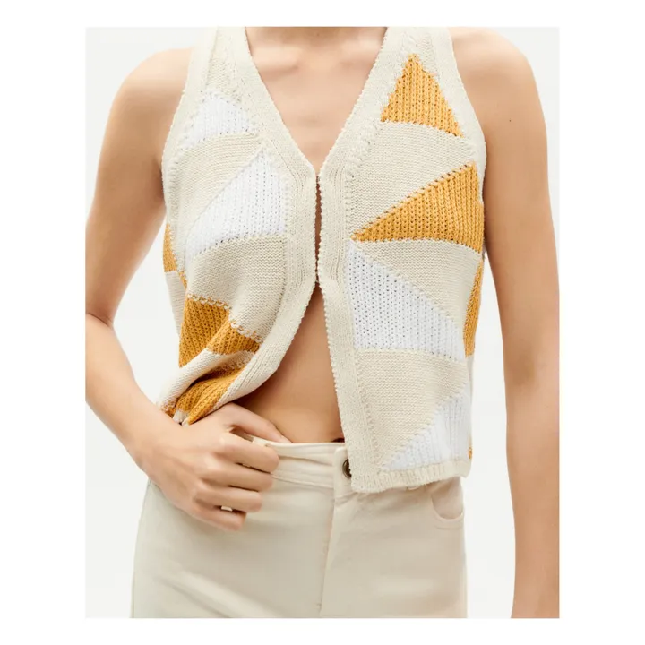 Thinking Mu Gilet Sans Manches Robbie | Ecru