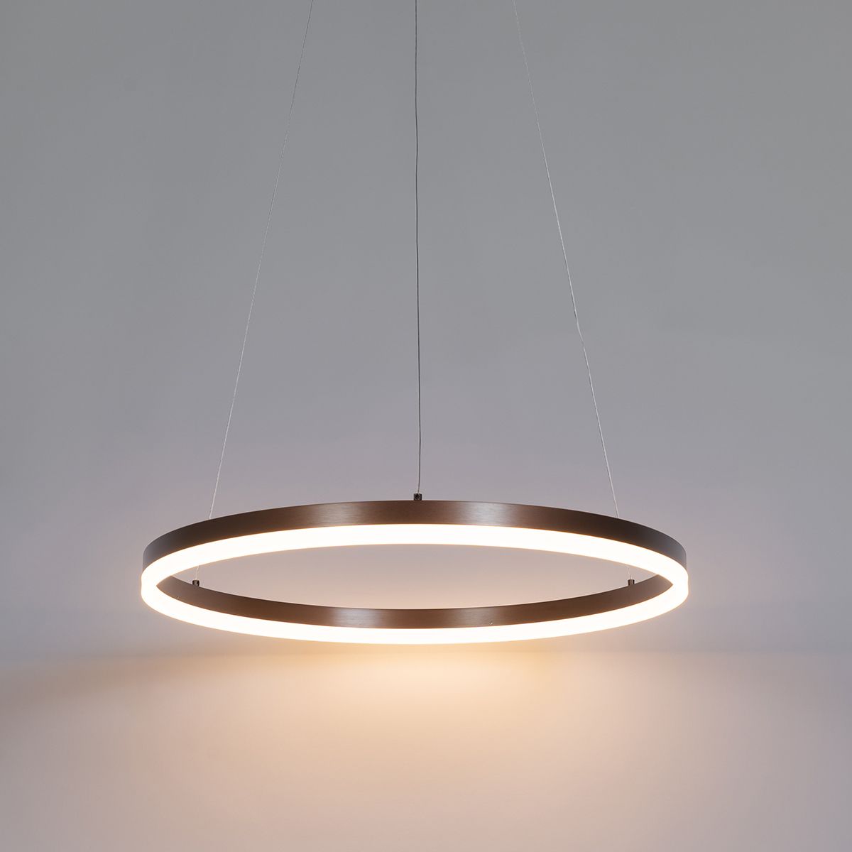 Hanglamp donkerbrons 60 cm incl. LED 3-staps dimbaar - Anello