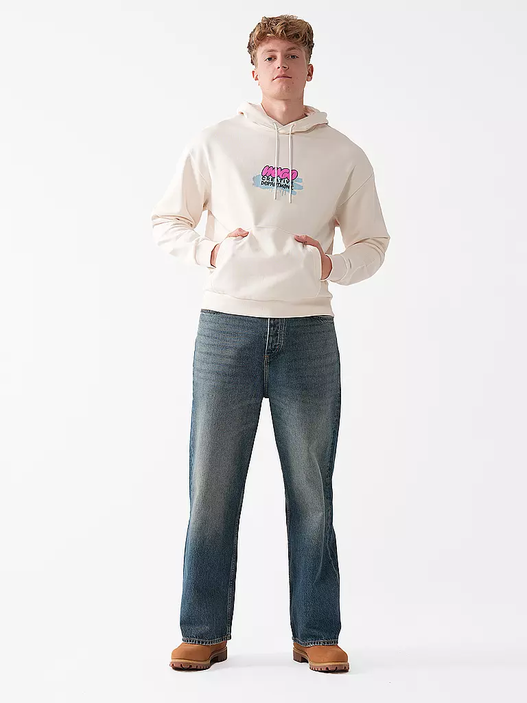 HUGO Kapuzensweater - Hoodie NUGOBINO weiss