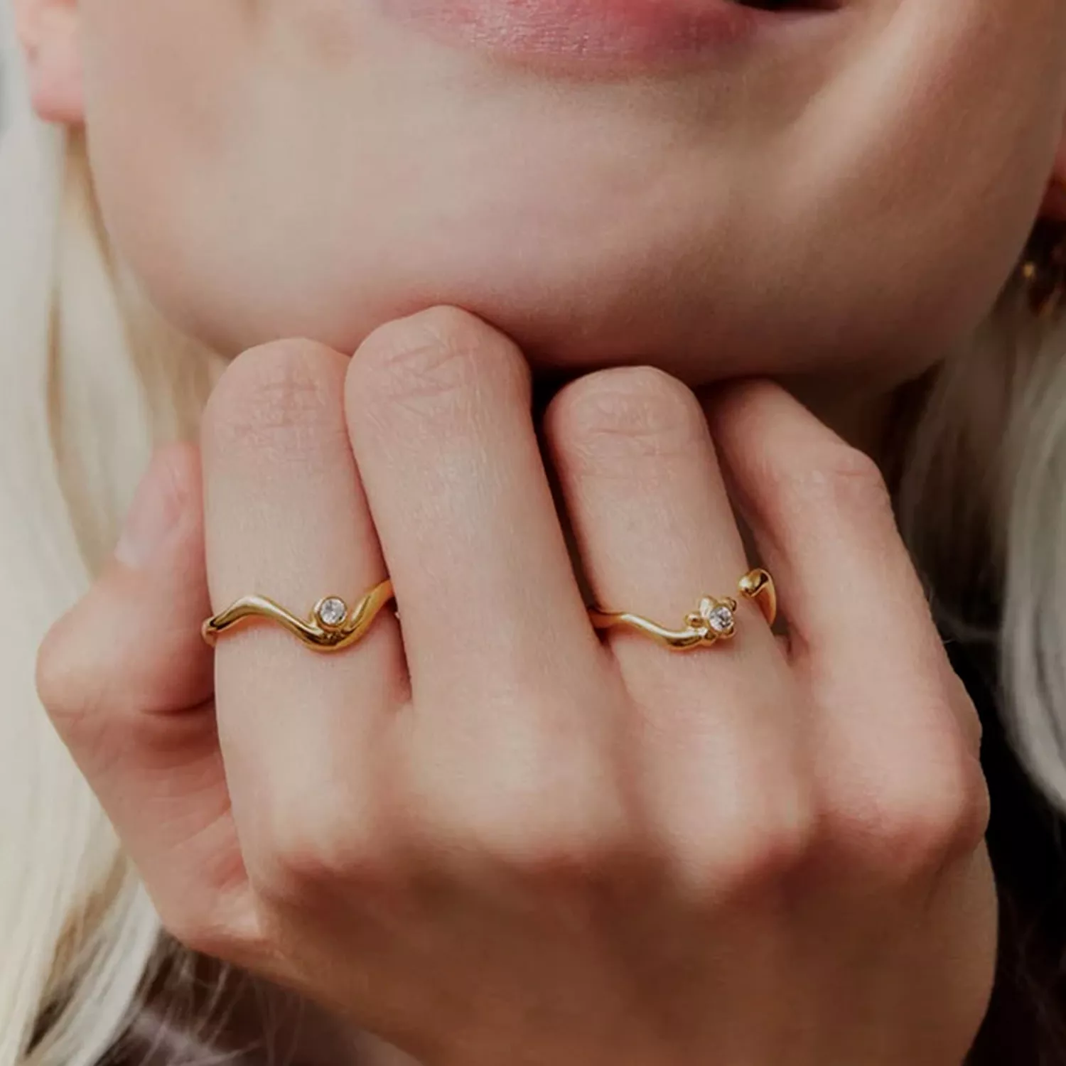Maria Black Nora Ring 22 kt. Forgyldt Sølv 500461YG