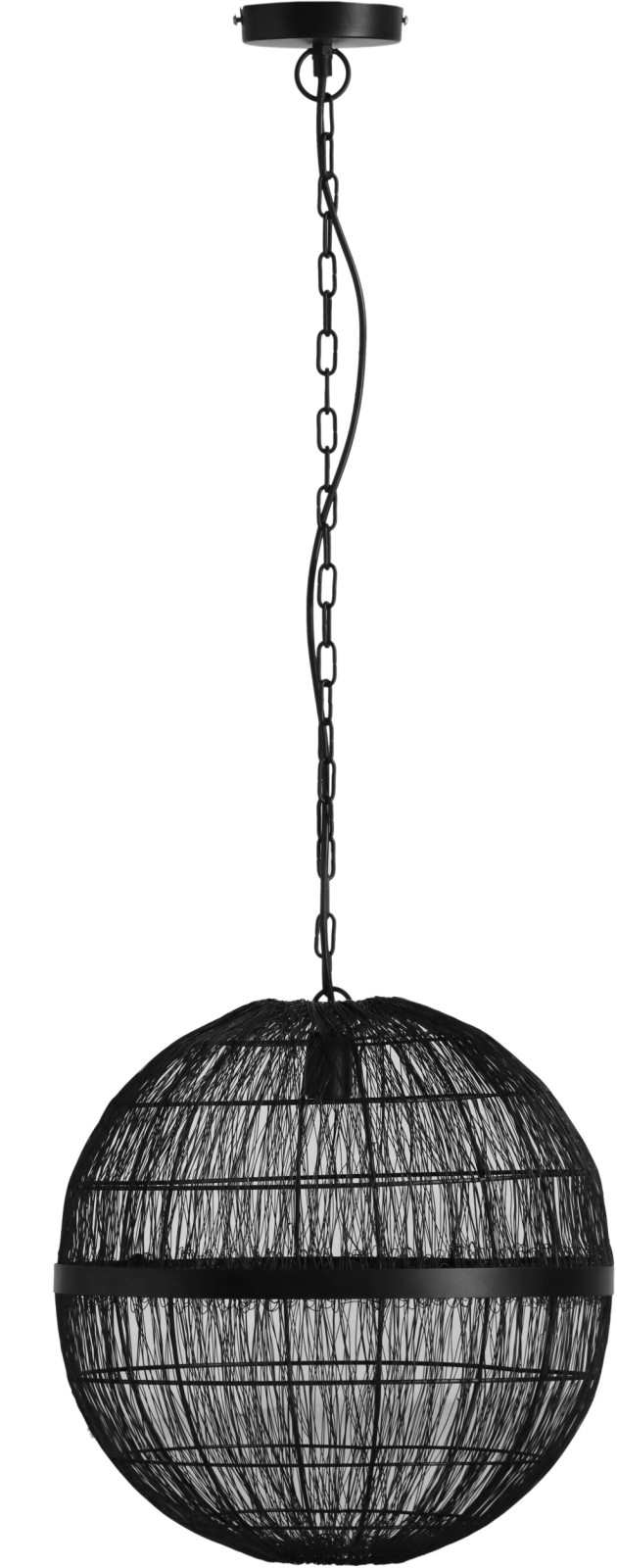 Hängeleuchte - schwarz - Metallgeflecht - Ø 40 cm