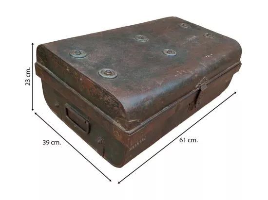 Valise en métal marron 61x39x23h